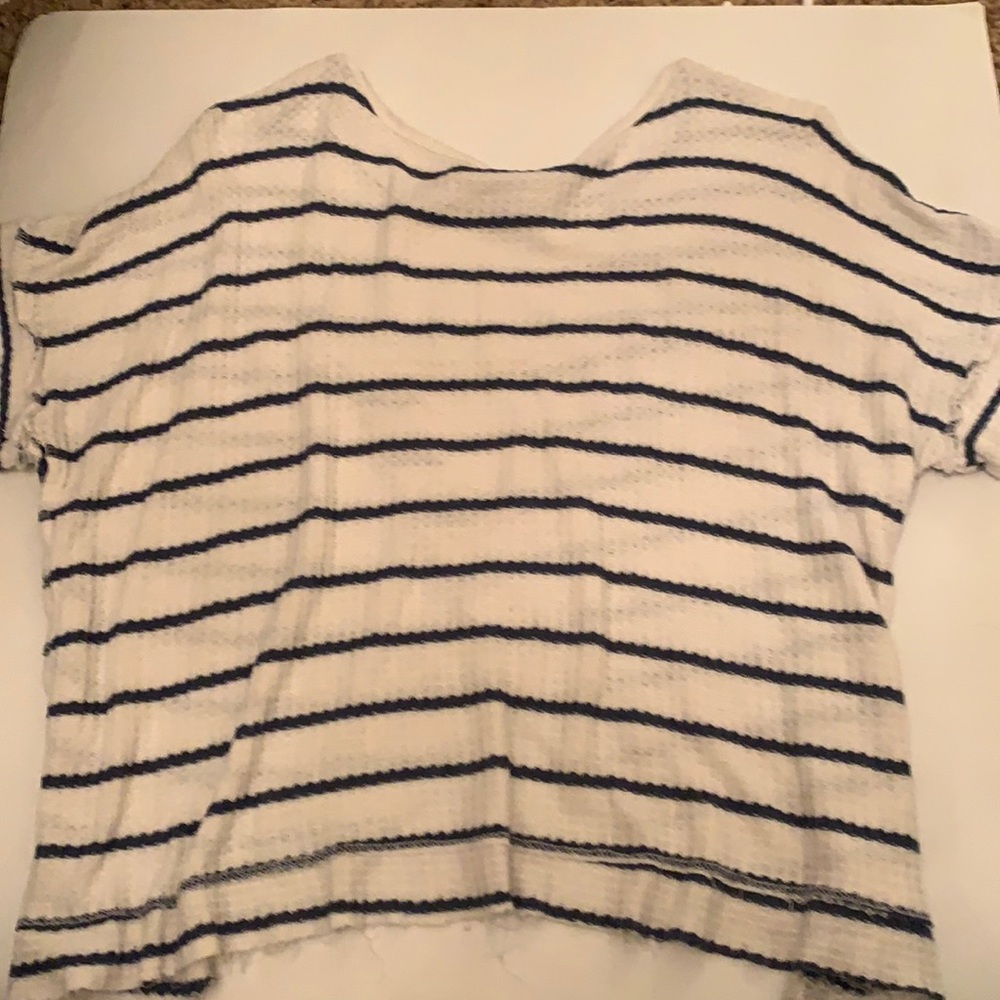Blue and white striped T-shirt :)